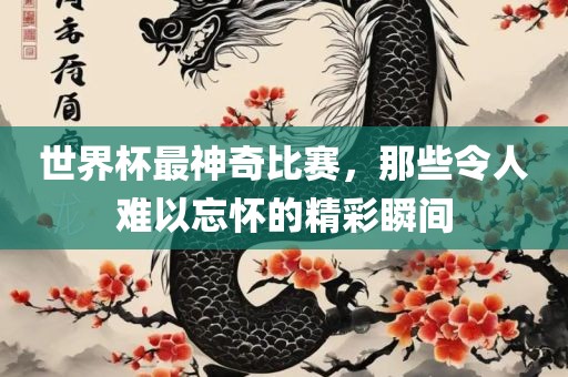 世界杯最神奇比赛，那些令人难以忘怀的精彩瞬间