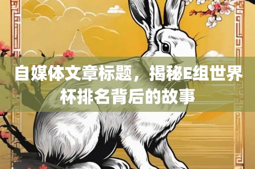 自媒体文章标题，揭秘E组世界杯排名背后的故事