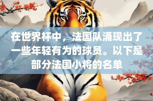 在世界杯中，法国队涌现出了一些年轻有为的球员。以下是部分法国小将的名单