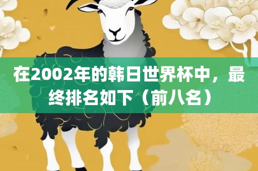 在2002年的韩日世界杯中，最终排名如下（前八名）