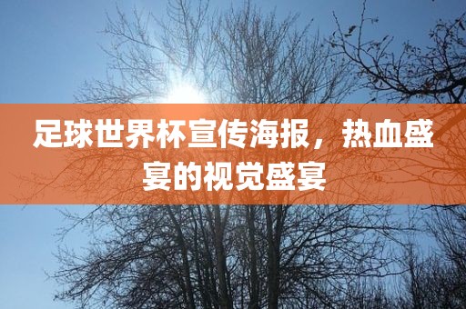 足球世界杯宣传海报，热血盛宴的视觉盛宴