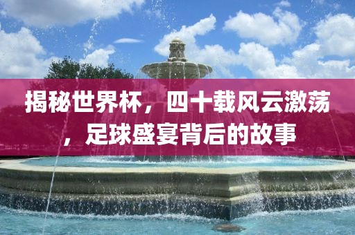 揭秘世界杯，四十载风云激荡，足球盛宴背后的故事眉山市正发家政服务有限公司
