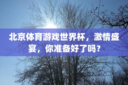 北京体育游戏世界杯，激情盛宴，你准备好了吗？眉山市正发家政服务有限公司