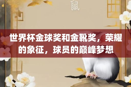 世界杯金球奖和金靴奖，荣耀的象征，球员的巅峰梦想