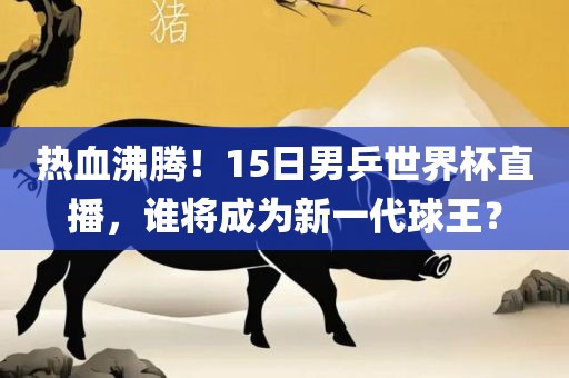 热血沸腾！15日男乒世界杯直播，谁将成为新一代球王？