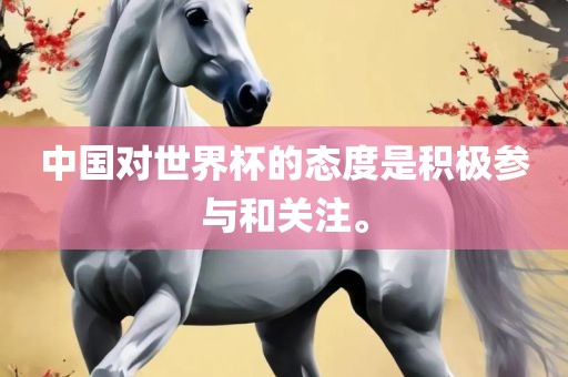 中国对世界杯的态度是积极参与和关注。