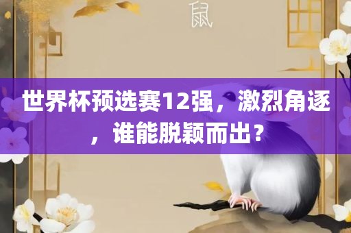 世界杯预选赛12强，激烈角逐，谁眉山市正发家政服务有限公司能脱颖而出？