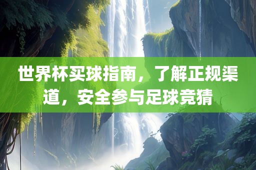 世界杯买球指南，了解正规渠道，安全参与足球竞猜