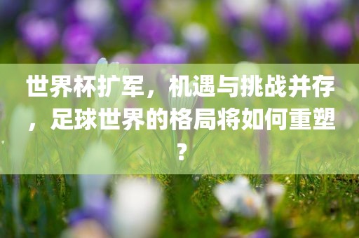 世界杯扩军，机遇与挑战并存，足球世界的格局将如何重塑？