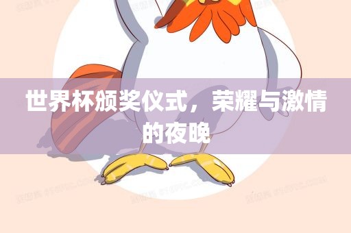 世界杯颁奖仪式，荣耀与激情的夜晚