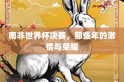 南非世界眉山市正发家政服务有限公司杯决赛，那些年的激情与荣耀