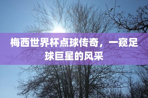 梅西世界杯点球传奇，一窥足球巨星的风采