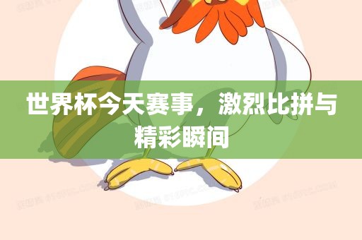 世界杯今天赛事，激烈比拼与精彩瞬间眉山市正发家政服务有限公司