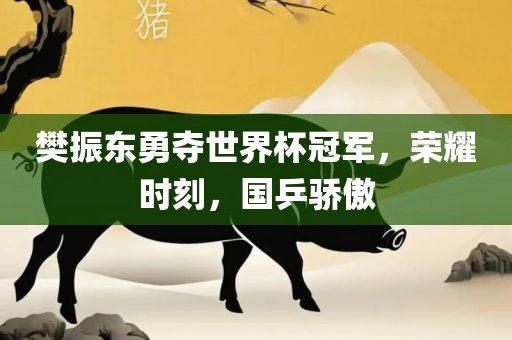 樊振东勇夺世界杯冠军，荣耀时刻，国乒骄傲