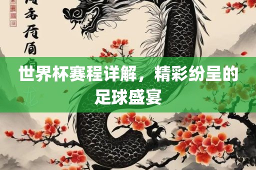 世界杯赛程详解，精彩纷呈的足球盛宴