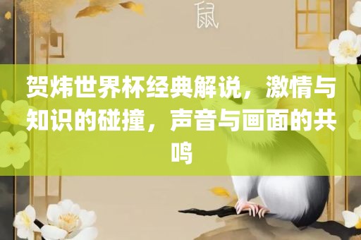 贺炜世界杯经典解说，激眉山市正发家政服务有限公司情与知识的碰撞，声音与画面的共鸣