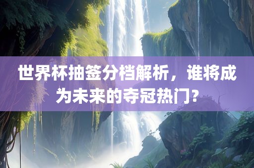 世界杯抽签分档解析，谁将成为未来的夺冠热门？