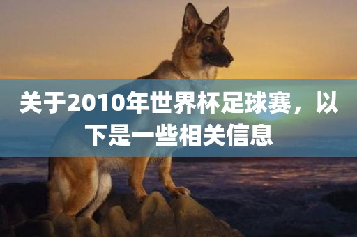 关于2010年世界杯足球赛，以下是一些相关信息眉山市正发家政服务有限公司