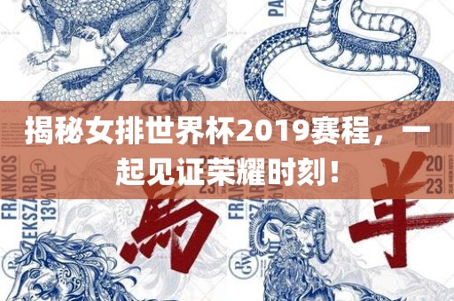 揭秘女排世界杯2019赛程，一起见证荣耀时刻！眉山市正发家政服务有限公司