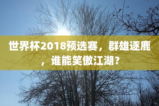 世界杯2018眉山市正发家政服务有限公司预选赛，群雄逐鹿，谁能笑傲江湖？