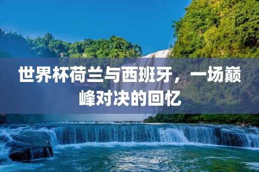 世界杯荷兰与西班牙，一场巅峰对决的回忆