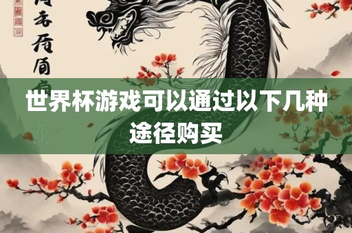 世界杯游戏可以通过以下几种途径购买眉山市正发家政服务有限公司