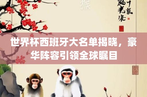 世界杯西班牙大名单揭晓，豪华阵容引领全球瞩目