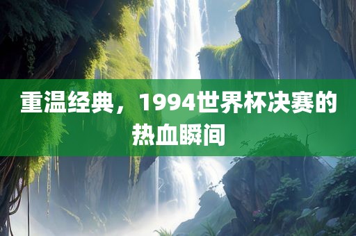 重温经典，1994世界杯决赛的热血瞬间眉山市正发家政服务有限公司