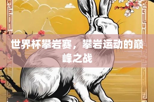 世界杯攀岩赛，攀岩运动的巅峰之战眉山市正发家政服务有限公司