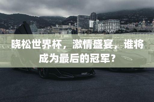 晓松世界杯，激情盛宴，谁将成为最后的冠军？