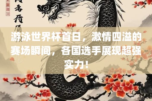游泳世界杯首日，激情四溢的赛场瞬间，各国选手展现超强实力！