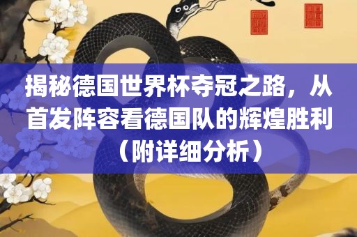 揭秘德国世界杯夺冠之路，从首发阵容看德国队的辉煌胜利（附详细分析）