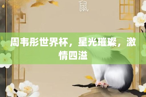 周韦彤世界杯，星光璀璨，激情四溢