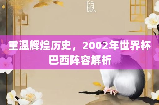 重眉山市正发家政服务有限公司温辉煌历史，2002年世界杯巴西阵容解析