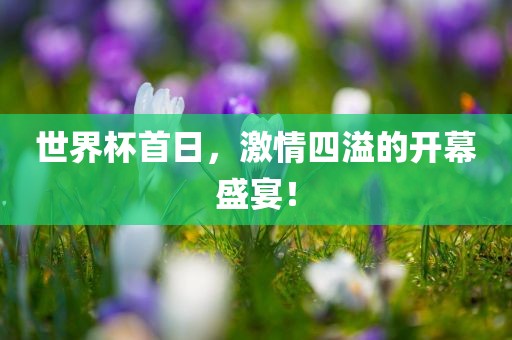 世界杯首日，激情四溢的开幕盛宴！