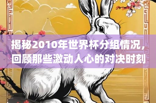 揭秘2010年世界杯分组情况，回顾那些激动人心的对决时刻