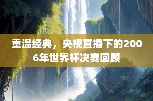 重温经典，央视直播下的2006年世界杯决赛回顾