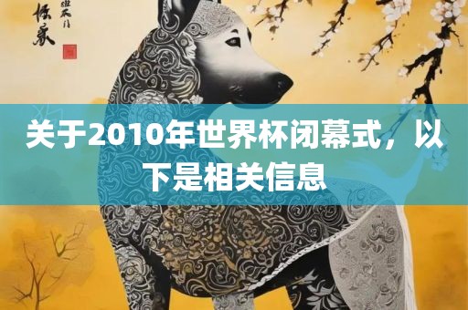 关于2010年世界杯闭幕式，以下是相关信息