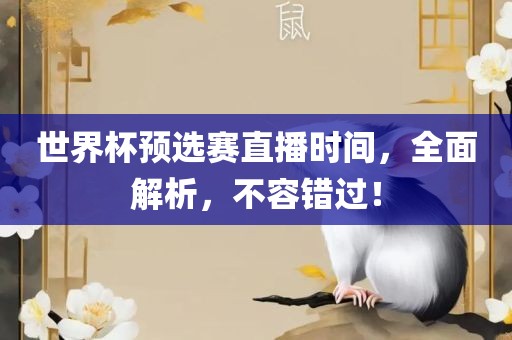 世界杯预选赛直播时间，全面解析，眉山市正发家政服务有限公司不容错过！