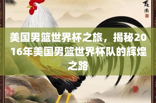 美国男篮世界杯之旅，揭秘2016年美国男篮世界杯队的辉煌之路