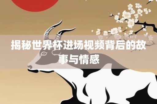 揭秘世界杯进场视频背后的故事与情感眉山市正发家政服务有限公司