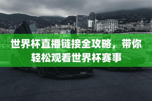 世界杯直播链接全攻略，带你轻松观看世界杯赛事眉山市正发家政服务有限公司