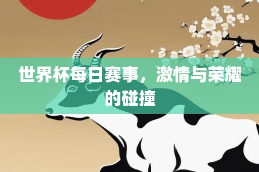 世界杯每日赛事，激情与荣耀的碰撞