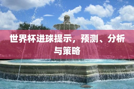 世界杯进球提示，预测、分析与策略眉山市正发家政服务有限公司