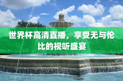 世界杯高清直播，享受无与伦比的视听盛宴眉山市正发家政服务有限公司