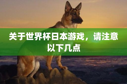 关于世界杯日本游戏，请注意以下几点
